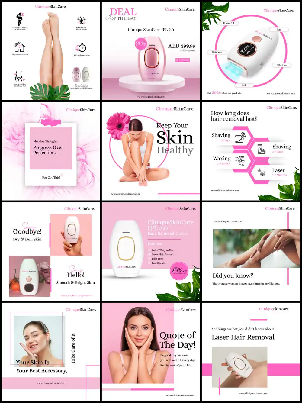 Cliniqueskincare February 2023 social media campaign