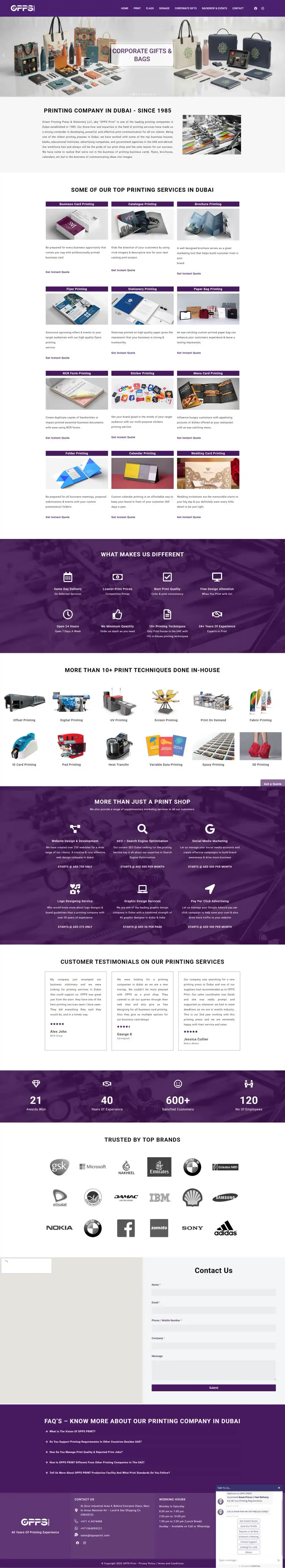 OPPS Print website showcase